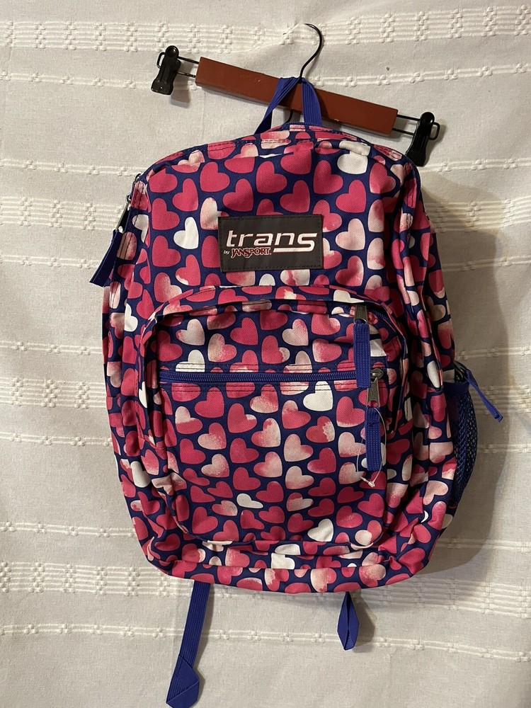 Trans By Jansport Pink Heart Backpack 18.00
