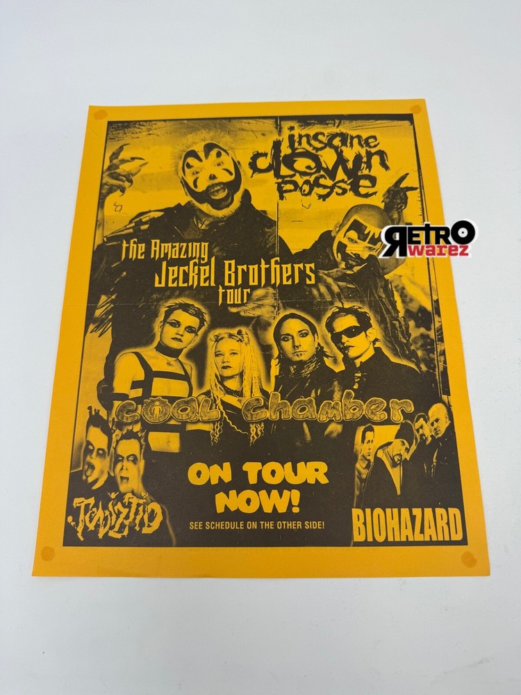 Insane Clown Posse - Jeckel Brothers Tour Flyer 8.5x11” ICP Coal Chamber Twiztid