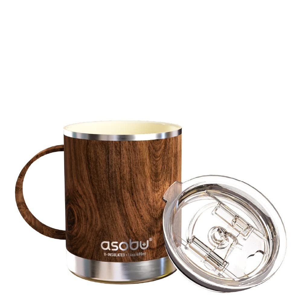 Stainless Steel Ceramic Coffee Mug with Double Wall Insulation