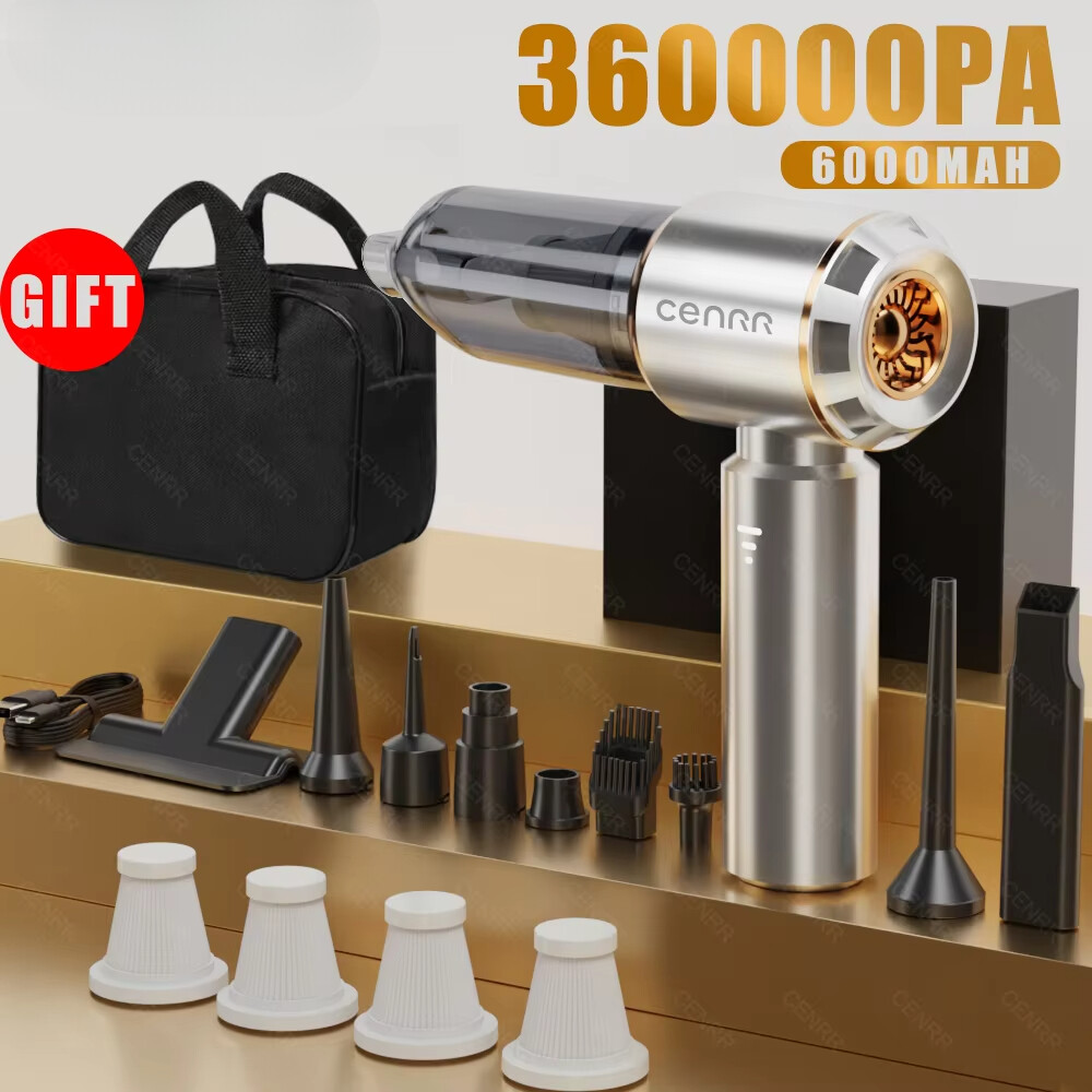 360000PA Mini Car Vacuum Cleaner Cordless Powerful Wireless Car Cleaner HandHeld