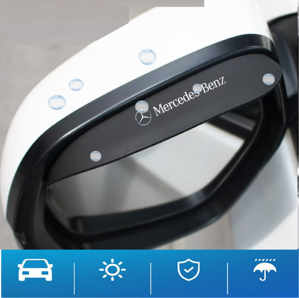 2X Rear View Mirror Rain Board Eyebrow Sun Visor for Mercedes Benz Accessories