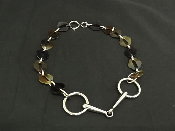 HERMES Mousqueton Buffalo Horn Bracelet 39226