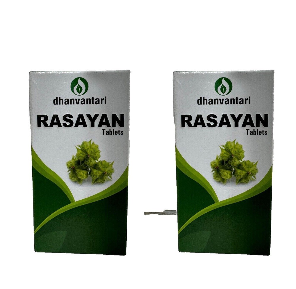 Pack of 2 Dhanwantari Ayurveda Rasayan Churna 120 Tablets Each 2 x 120tab
