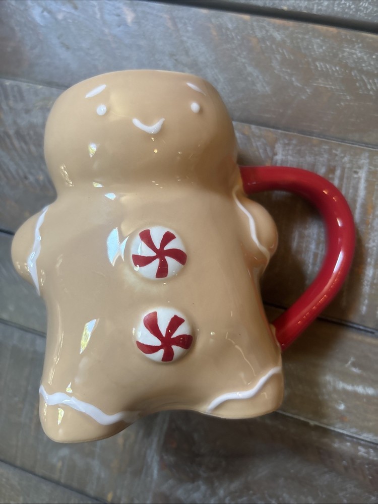 Holiday Gingerbread Man Mug for Hot Cocoa or Coffee Christmas Gift-image