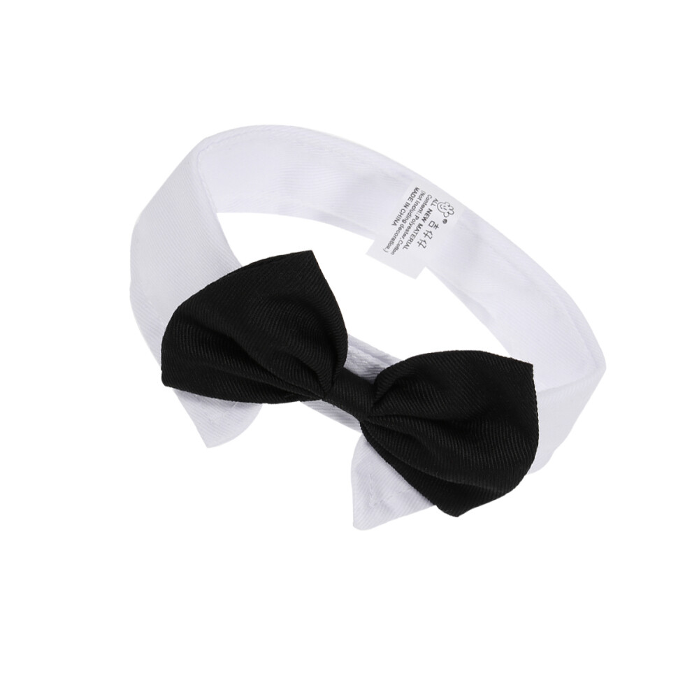 Dog Bow Tie Puppy Pet Bowtie Collar Cat Neck Tie for Puppy Kitty Black White