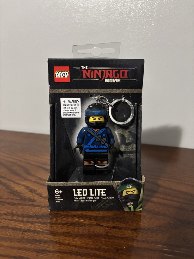 The LEGO Ninjago Movie LED Lite Flashlight Jay Minifigure Keychain Rare New