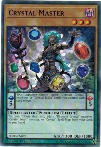 Crystal Master FLOD-EN092 Common 1st Edition Near Mint Yugioh Card
