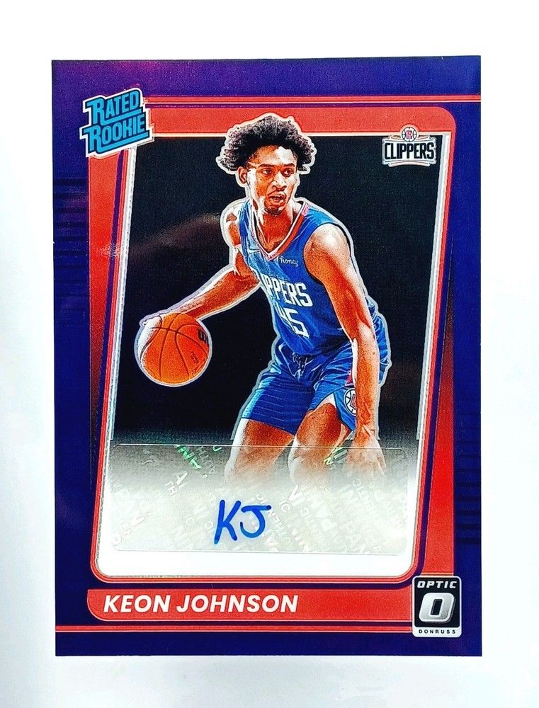 Keon Johnson 2021-22 Prizm Donruss Rated Rookie Rc Auto Ssp Case Hit Basketball