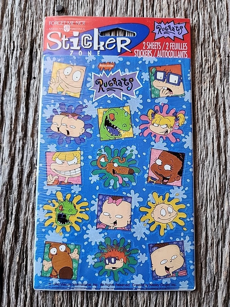 New RUGRATS stickers Pack 1998 2 Sheets FORGET ME NOT Collect & Trade