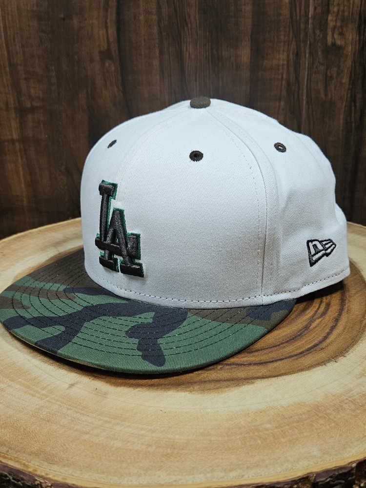 Los Angeles Dodgers Camo Bill New Era 59Fifty Fitted Hat Size 7 5/8 MLB Cap