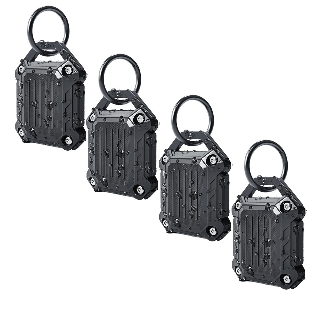 Waterproof Airtag Keychain Holder Case 4 Pack with Screw Full Cover Compatibility