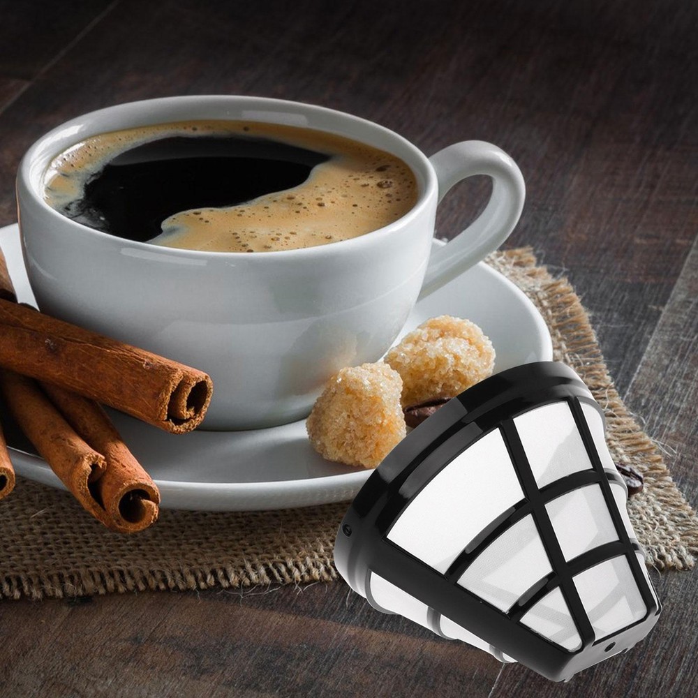 2pcs Reusable Cone Coffee Filter Basket Eco-Friendly Brewing Accessory