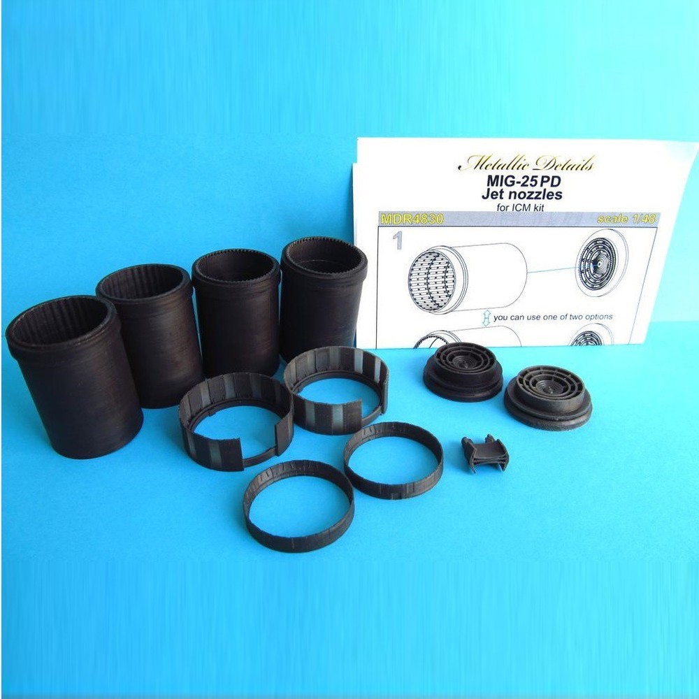 MiG-25PD. Jet Nozzles (Resin) Scale 1:48 (for ICM Aircraft Kit Model) MDR4830