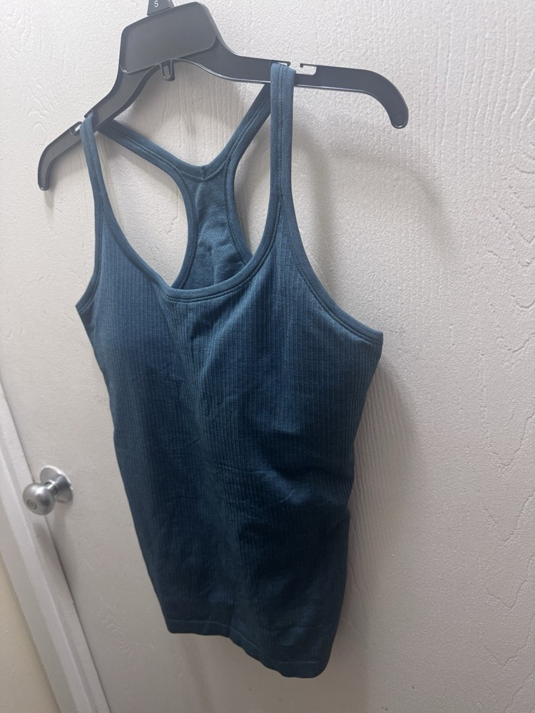 Women’s lululemon athletica Ribbed Racerback Tank - Teal Blue size 12