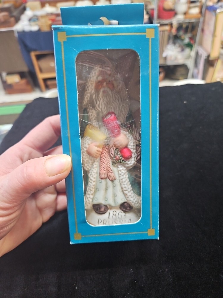 Vintage Old World Santa-PRUSSIA/1863 Porcelain Christmas Figurine In Box #9