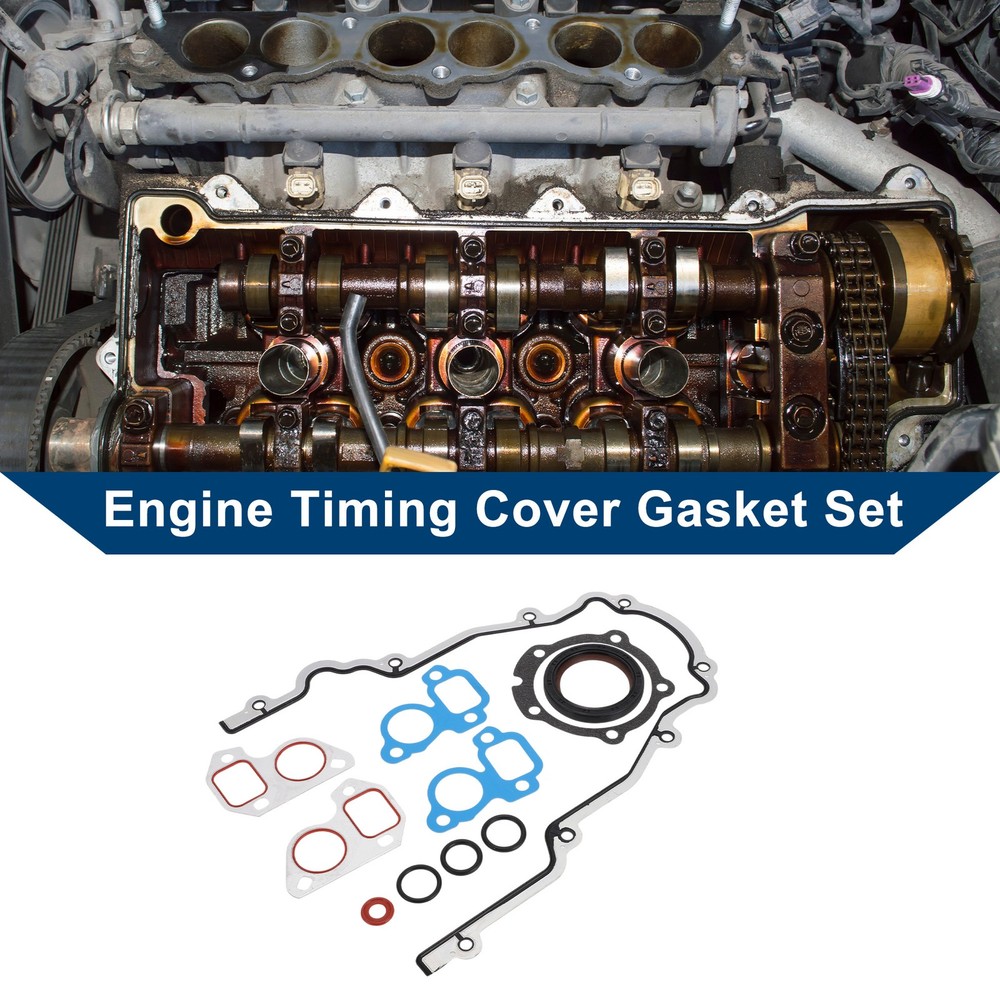 Engine Timing Cover Gasket Set for GM LS LS1 LS2 LS3 4.8L 5.3L 5.7L 6.0L 1 Set