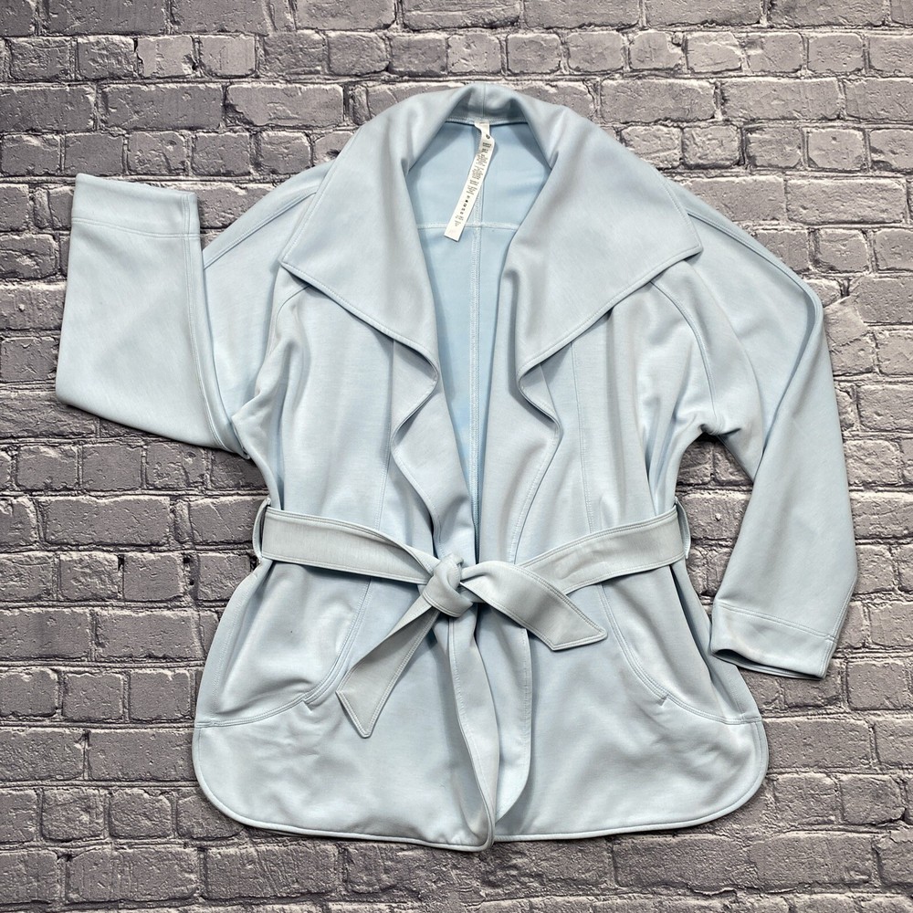 Lululemon Softstreme Belted Wrap Jacket Womens XS / Small Blue Stretch Soft Girl