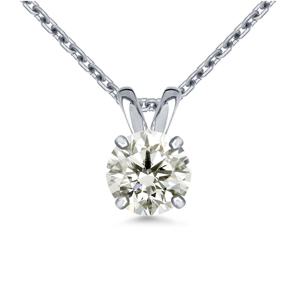 2.07 Ct - Vvs1 Near White Round Moissanite Diamond Solitaire Silver Pendant