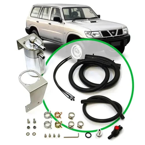 SAAS Oil Catch Tank Full Kit For Nissan Patrol GU 4.2L 1997-2006 Polished