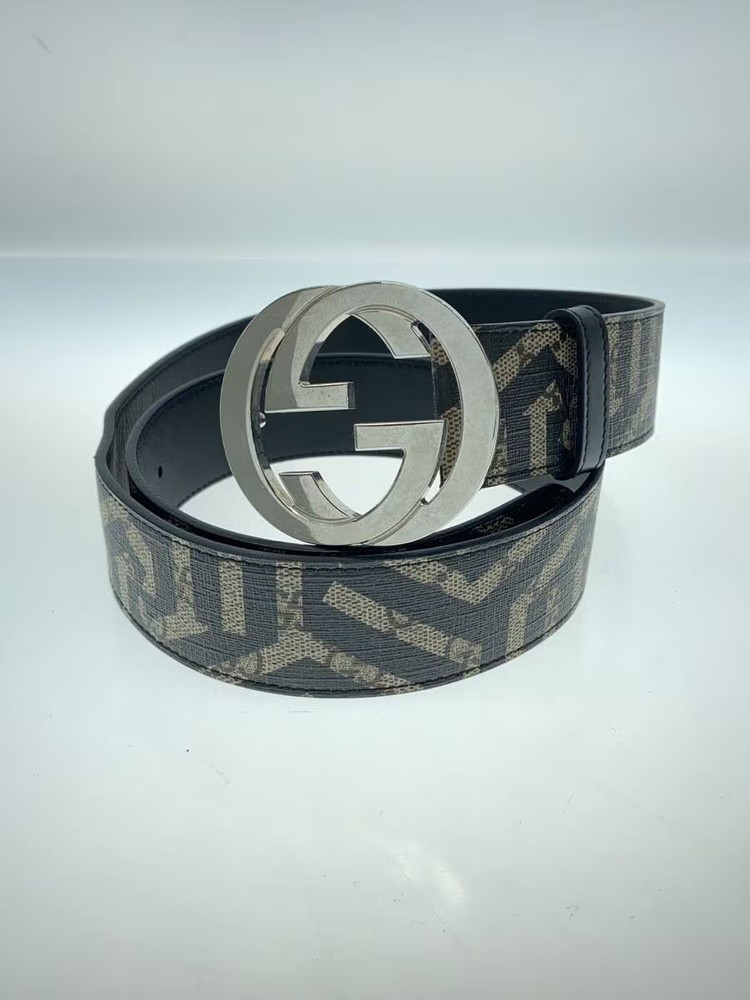 GUCCI BRW All-Over Print Mens Belt Sizes 95-38