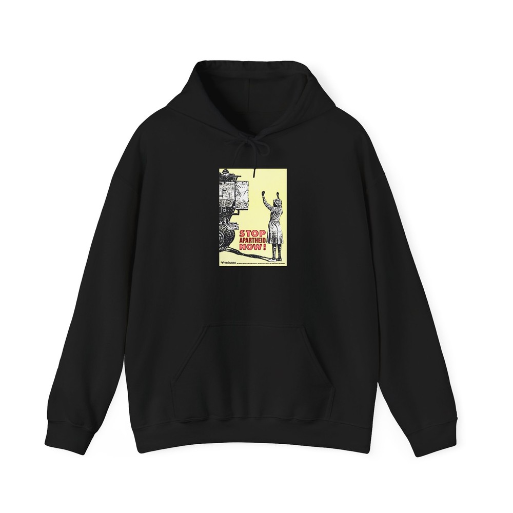 Stop Apartheid Now Graphic Print Art Crew Unisex Heavy Blend™ Hooded Sweatshirt