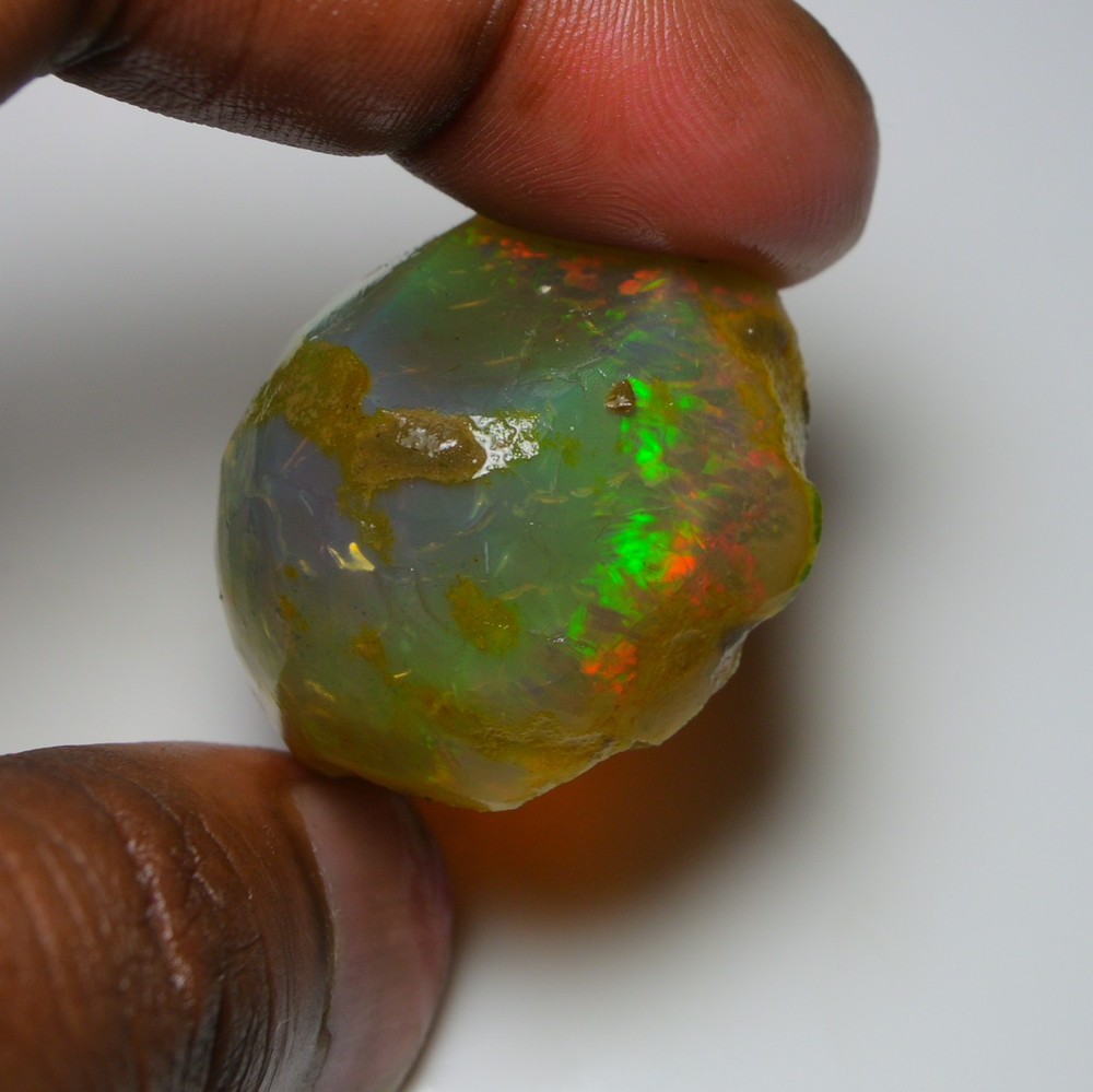 HUGE 139.10 Cts Natural Ethiopian Opal Rough - Multi Fire Welo Opal Raw Crystal