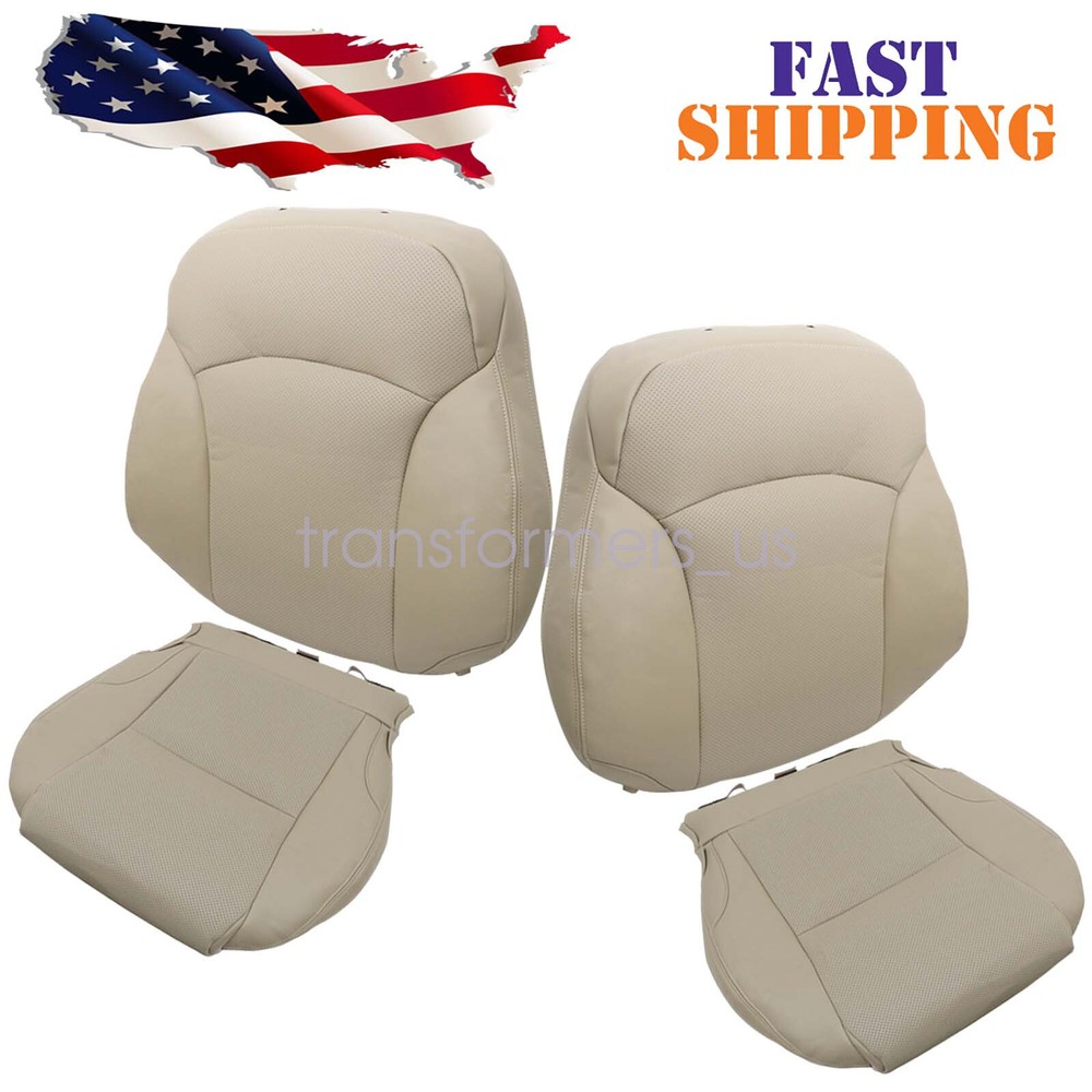 2006-2013 Lexus IS350 Tan Perforated Leather Front Seat Covers Top & Bottom
