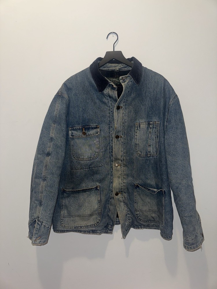 Polo Ralph Lauren Country 90s Vintage Blanket Lined Denim Barn Chore Coat Jacket