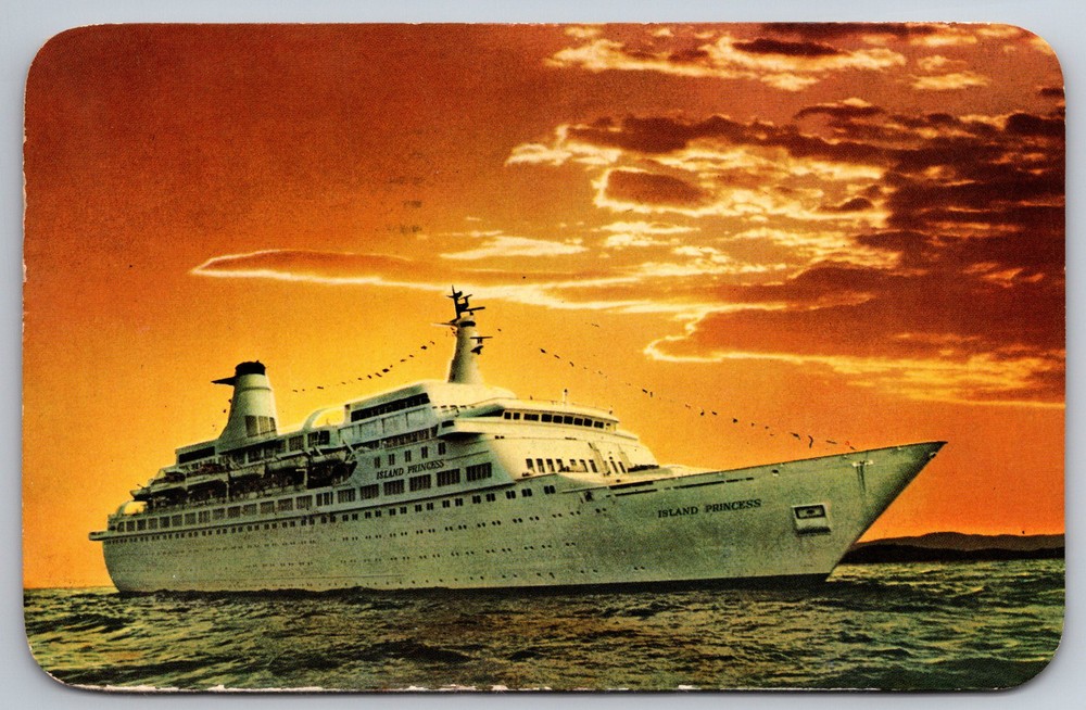 Cruise Ship Princess Cruises Island Princess Panama Canal Postcard Z12