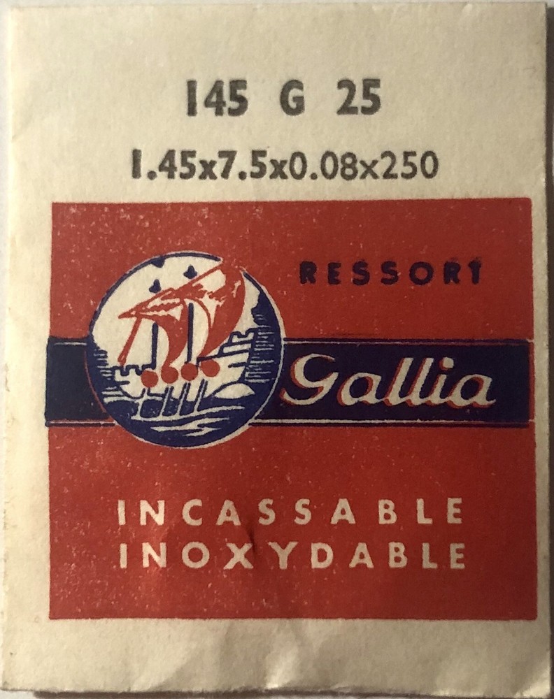 1X Mainspring 1.45x0.08mm Ø7.5 Watch Part 250-145-G25