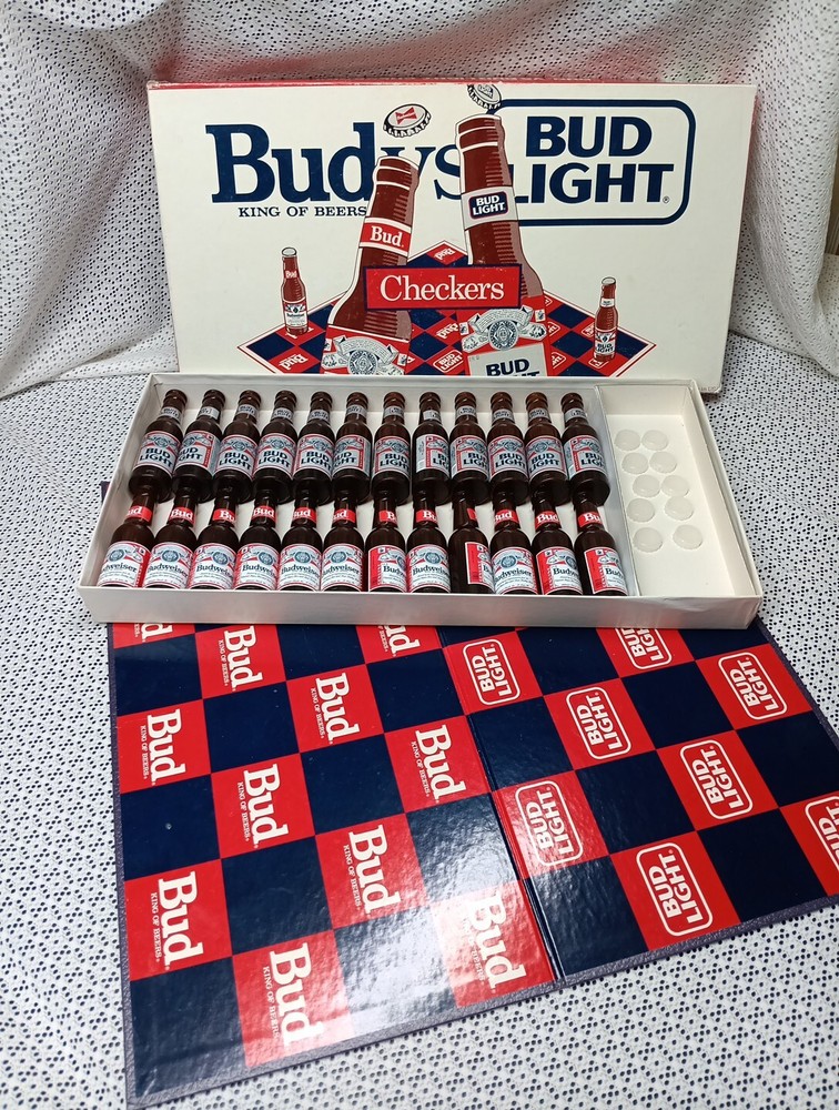 Bud vs Bud Light Checkers Vintage Board Game Budweiser King Of Beers USA Made
