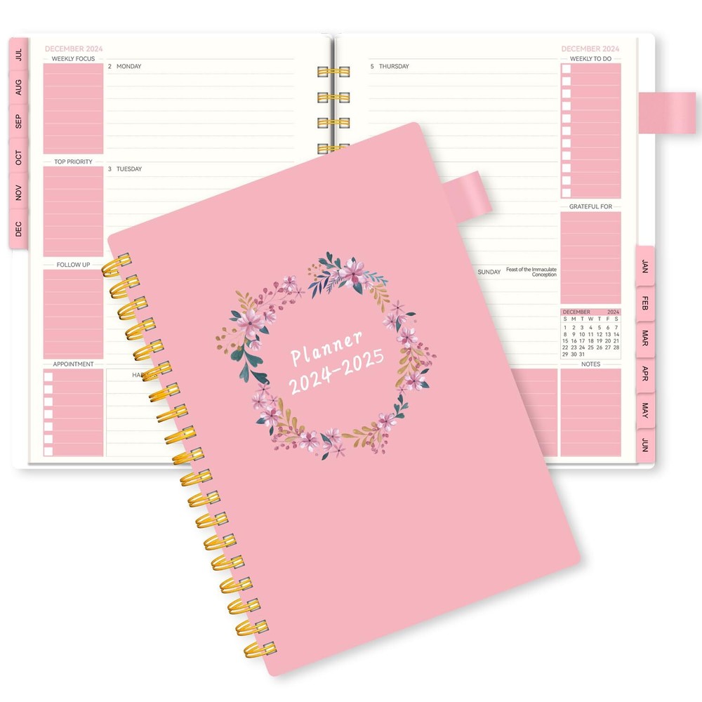 Planner 2024-2025 Weekly and Monthly Academic Planner runs from Jul.2024 - Ju...