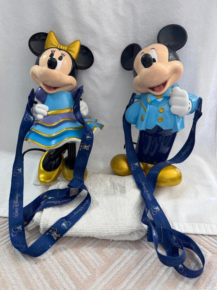 Disney Parks 50th Anniversary Mickey & Minnie Mouse Popcorn Bucket & Sipper Set