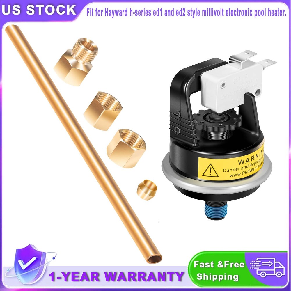 for Hayward HAXPSA1930 H Series Pool Heater Water Pressure Switch Assembly Kit