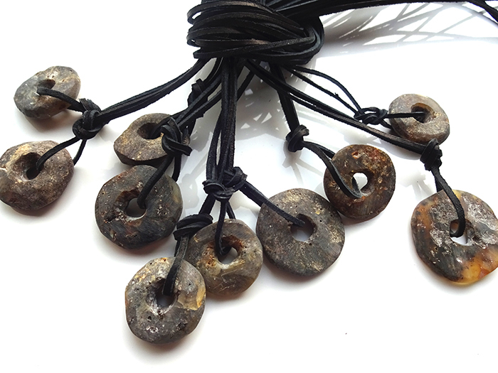 Wholesale Lots OF 10 RAW  BALTIC AMBER PENDANTS-AMULET  Trollbeads Style