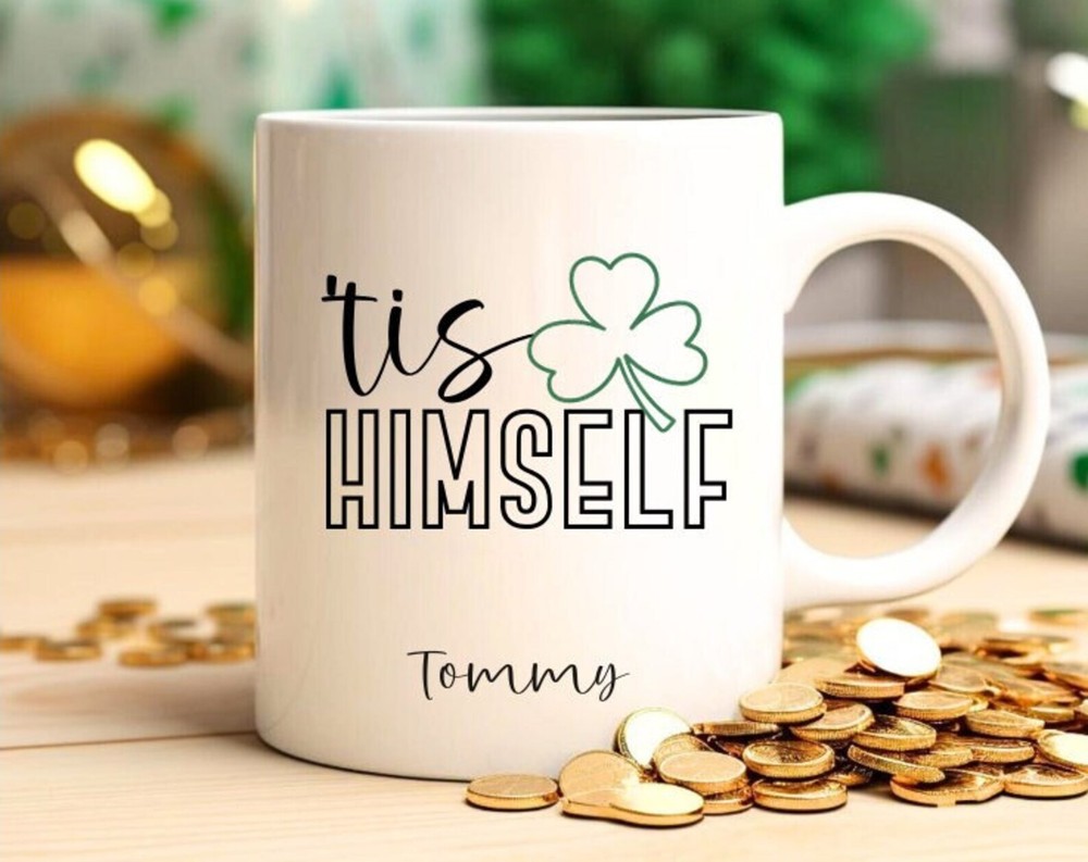 Custom St. Patrick's Day Shamrock Mug – Personalized Irish Gift Tis Himself