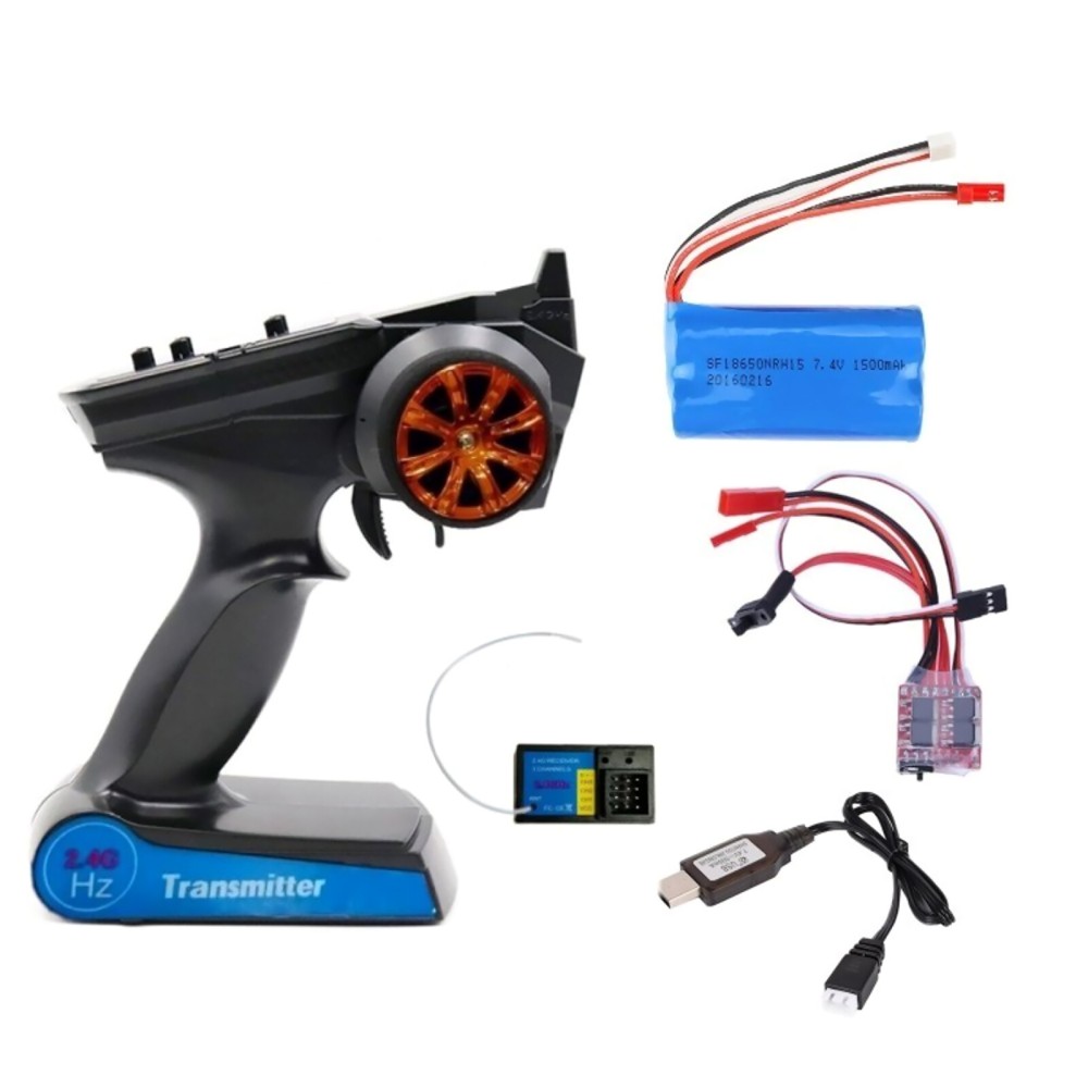 2.4G 3CH Transmitter w/ Receiver Battery 30A ESC Set for WPL C14 MN99S RC Car