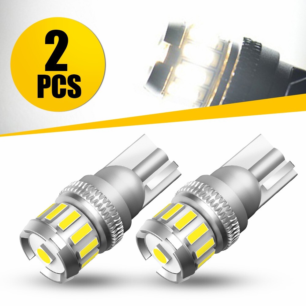 T10 194 168 Interior License Plate LED Light Bulbs 6500K Super Bright White x2