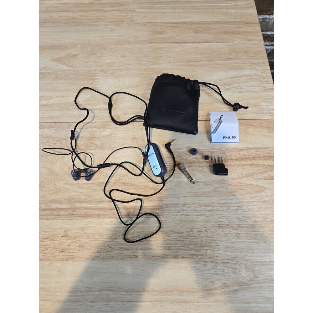 Philips SBC-HN060 Active Noise Cancelling Travel Earbud Headphones