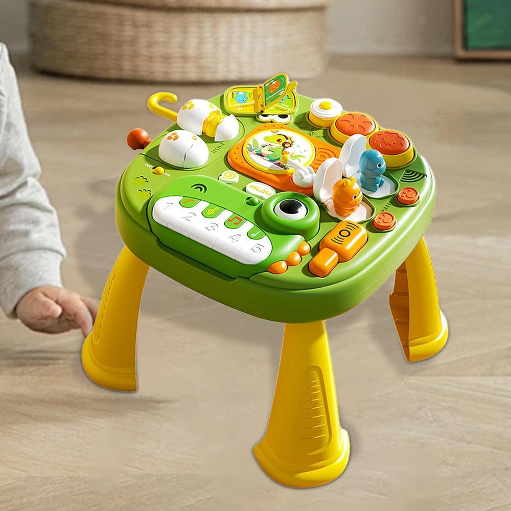 Baby Activity Table Musical Learning Table with Light Musical Instrument Early