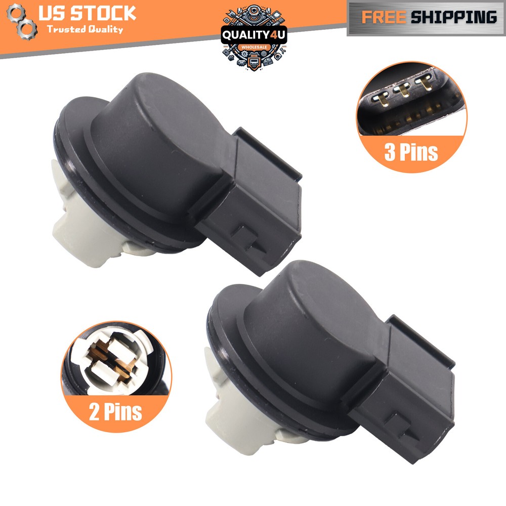2PCS Turn Signal Light Bulb Socket Front Tail Lamp Holder For Ford 2U5Z13411DA