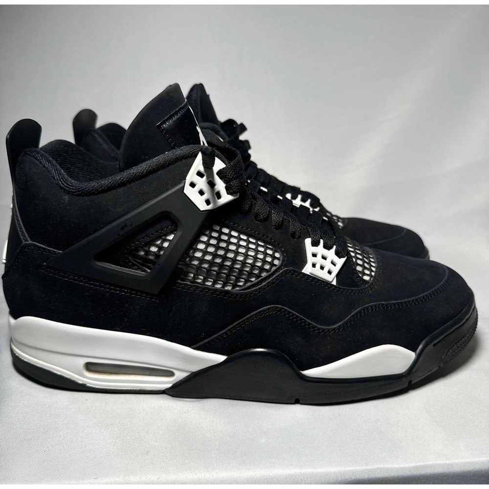 Size 12 - Nike Air Jordan 4 Retro White Thunder Men's Shoes