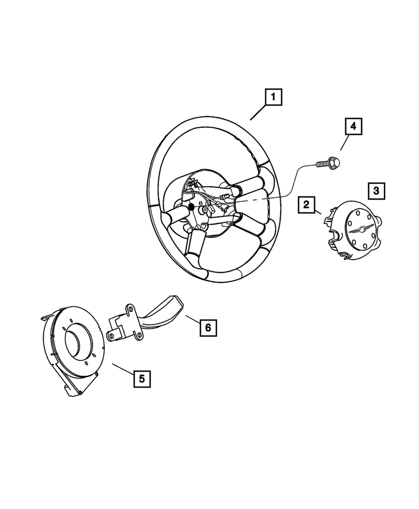 Genuine Mopar Steering Wheel XK47WL8AB