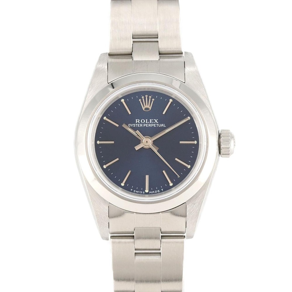 Authentic Rolex Oyster Perpetual 76080 Stainless Steel Automatic Watch Serial A27