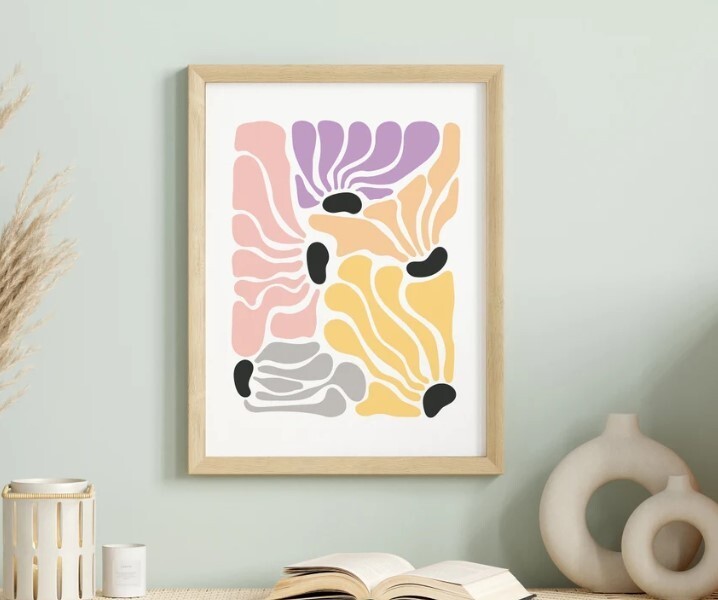 Henry Matisse Flowers Print, Boho Modern Art, Exhibition Mid Century Wall Art