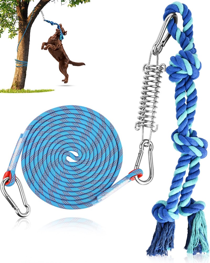 Bungee Dog Toy, Tether Tug Outdoor Dog Toy for Pitbull Interactive & Exercise...