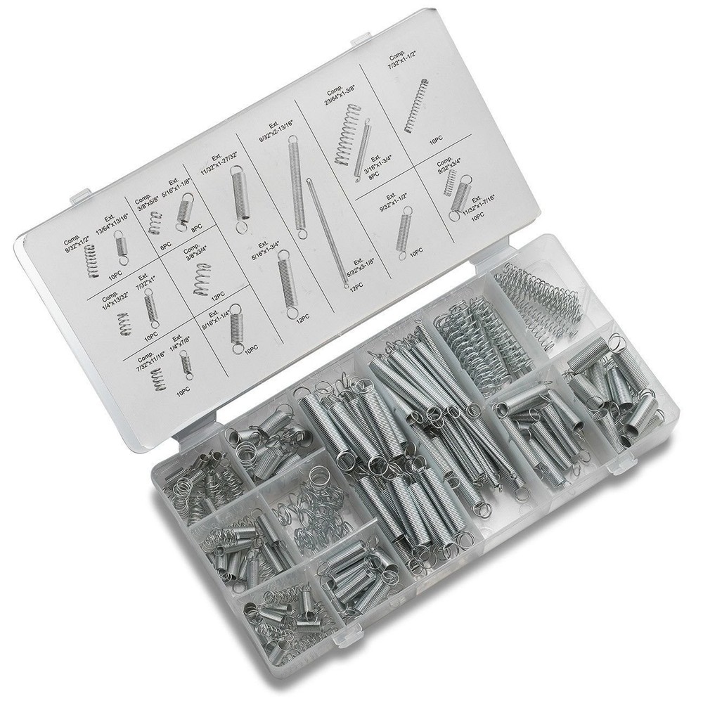 200-Piece Small Metal Steel Coil Spring Assortment Kit