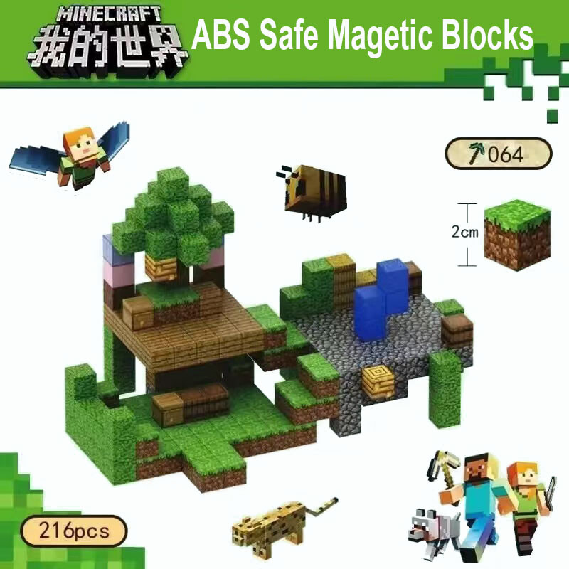 Minecraft Magnetic Block Building Blocks Games STEM Toys Kids Christmas Gift DIY