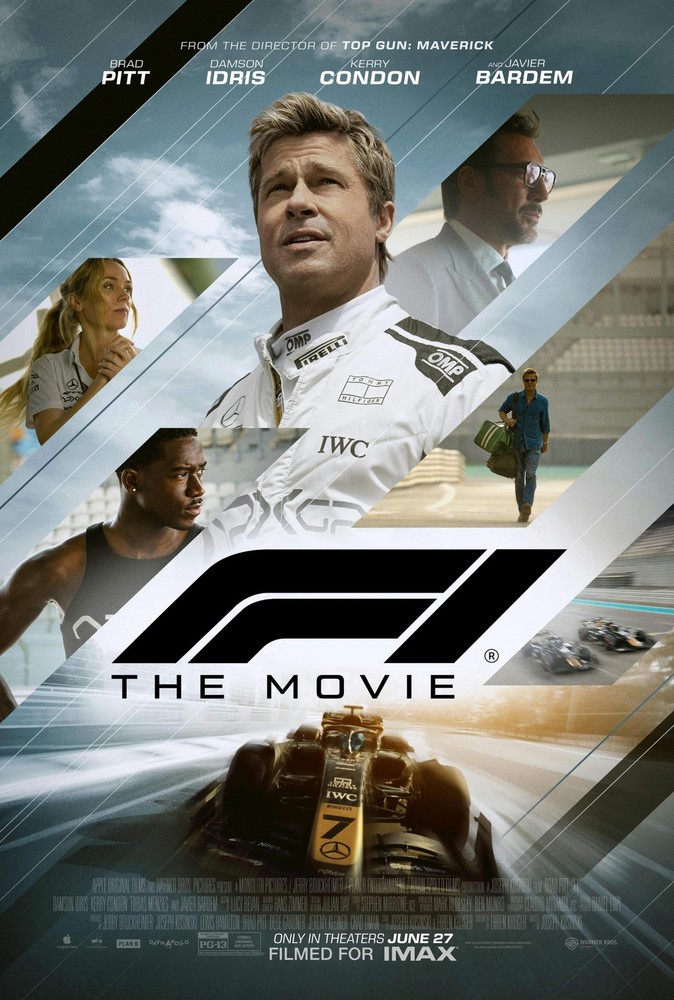 2025 F1 The Movie Poster Brad Pitt Kosinski Wall Art Film Decor