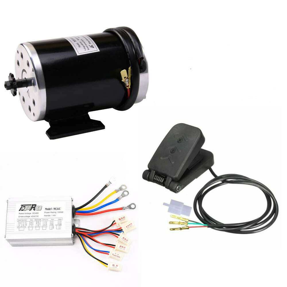 48V 1000W Brushed DC Motor Kit with Controller and Throttle for E-Bike ATV
